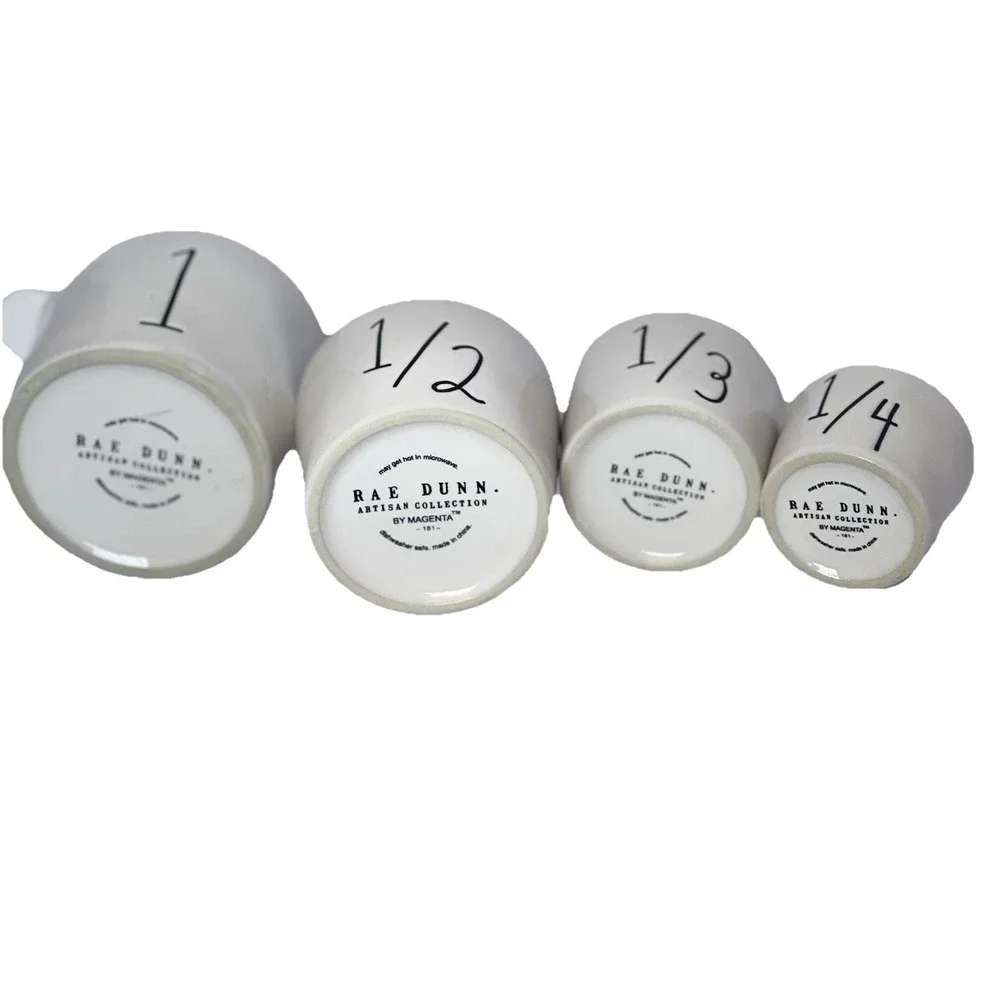 Rae Dunn Easter Measuring Cups Bunny Rabbit Egg Basket Chick‎ Ceramic 2023 Set